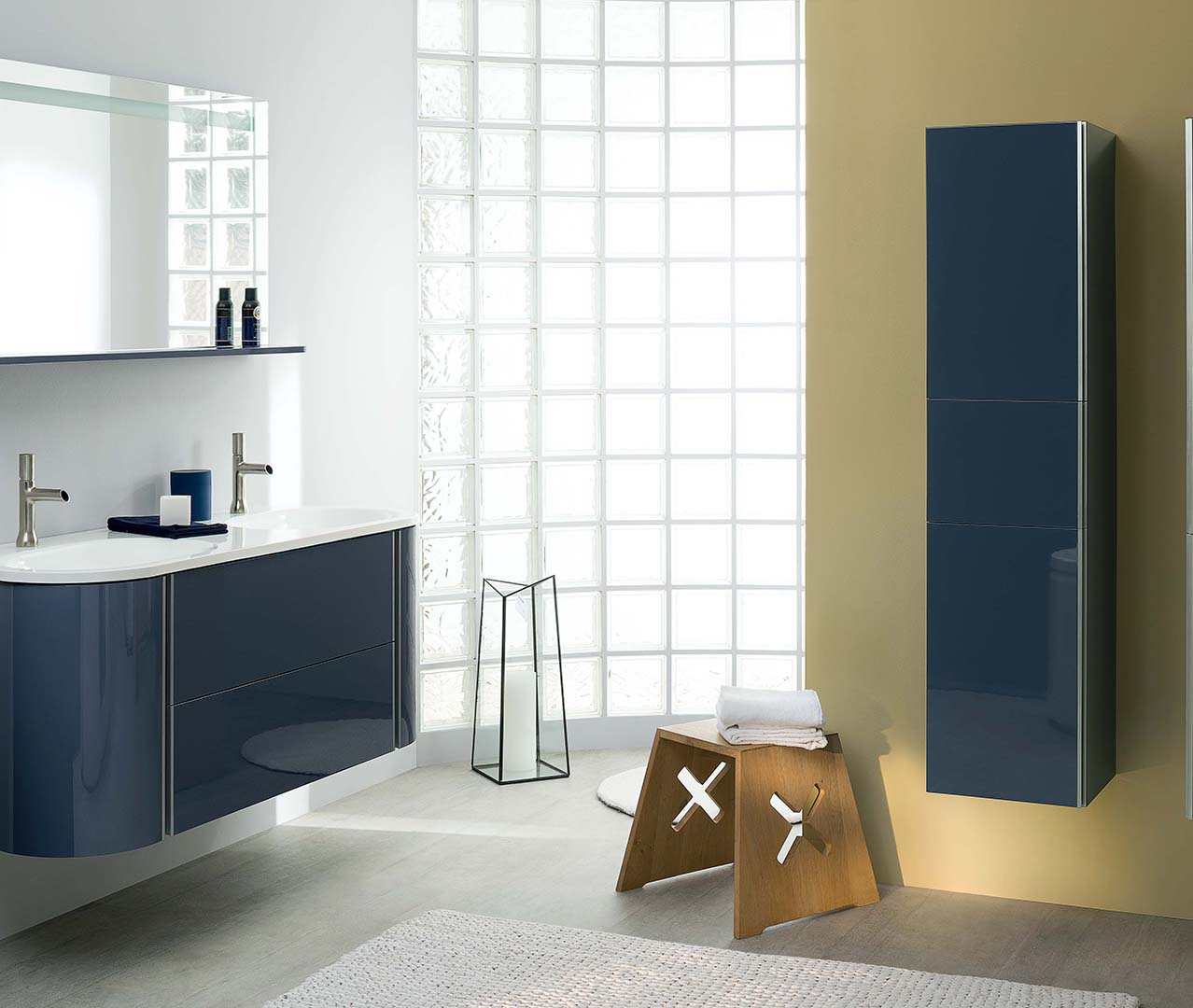 Box Range Bathroom Side Unit Mirrored Cabinet Sanijura